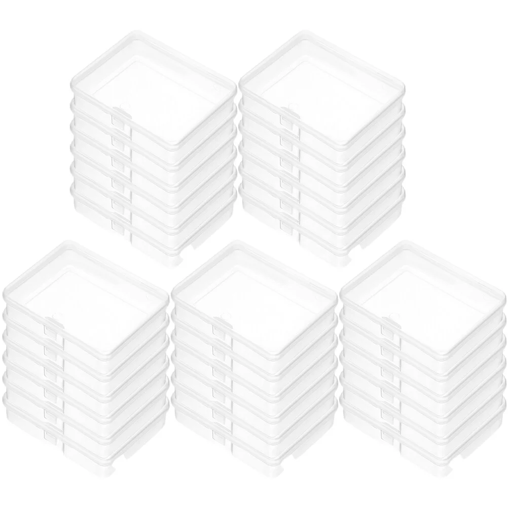 

Empty Box Mini Box Clear Plastic Hinged Lid Storage Containers Organizing