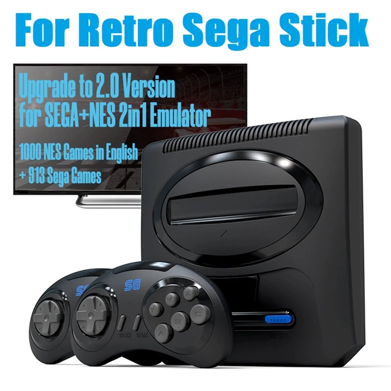 

For Retro Wireless Sega Stick 16 Bit For Sega Stick Dendy Game Controller Built-In 1913 Classic Games For Sega NES