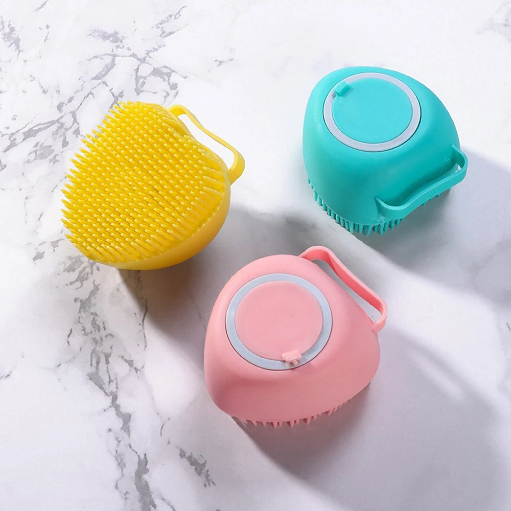 

Pet Dog Bath Massage Gloves Brush Soft Safety Silicone Heart-shaped Puppy Cat Pet Kitten Cleaning Supplies Pet Grooming