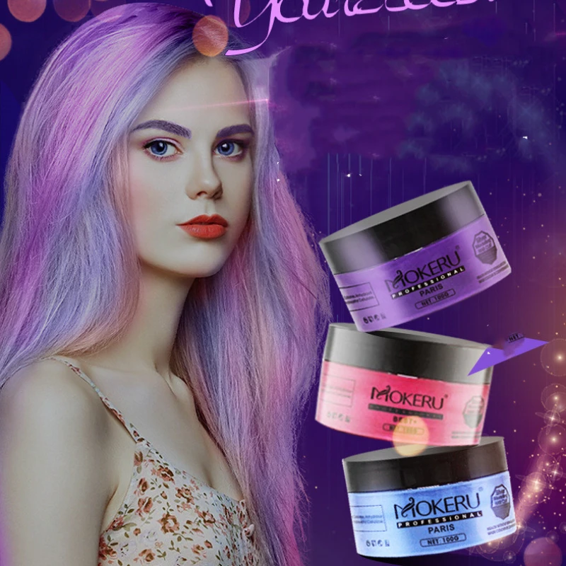Ing Wax Hair Clay Wax Pastel Mud Dye Cream Grandma Ash Disposable Hair Cream Styling Product