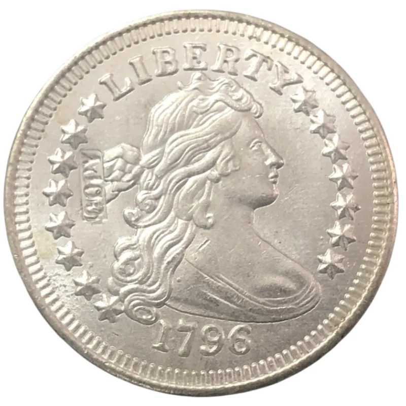 

Металлическая монета 1796 года США ¼ Dollar "Draped Bust Quarter"