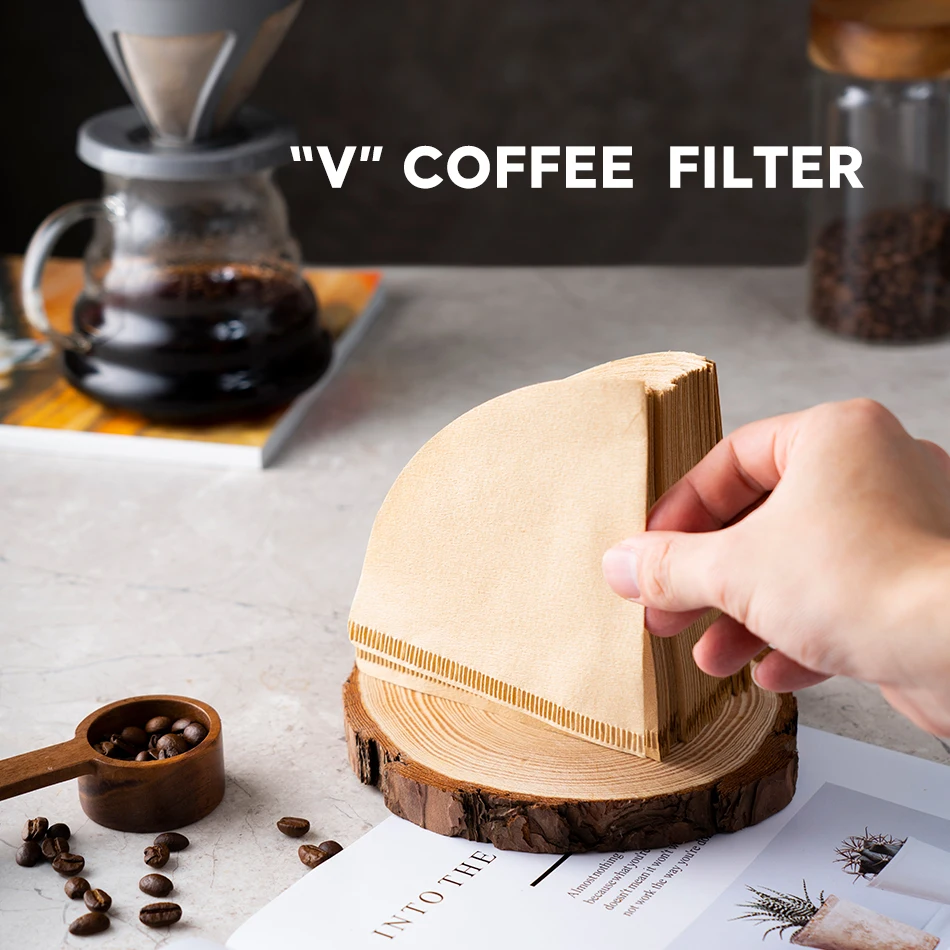 

100pcs Disposable Coffee Filter Paper Espresso Maker Dripper Cone Cafe Funnel Storage Paper for Coffee Cup Coffee-filter Teapot