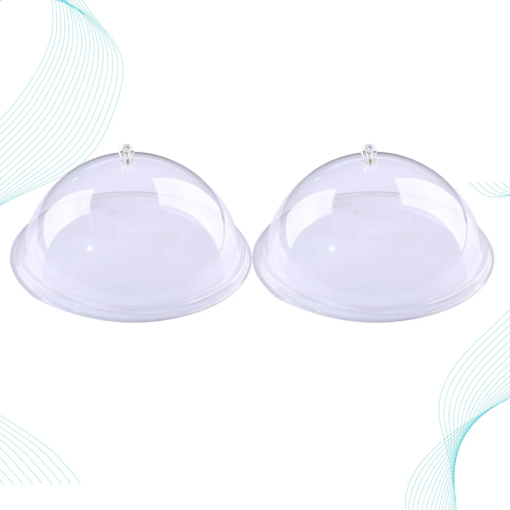 

Coverdome Cake Display Dessert Plate Clear Microwave Protector Glass Tentcheese Lid Acrylic Serving Covers Vents Round Dish