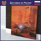 Картина SpaceX красочная Картина на холсте, современный домашний декор комнаты