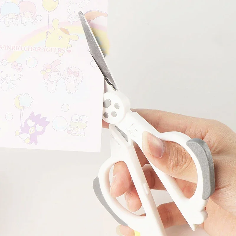 Фото Sanrio Cinnamoroll почтовые ножницы кавайная анимация Студенческая бумага резка Канцтовары для девочек канцелярские принадлежности канцелярский нож подарок №4