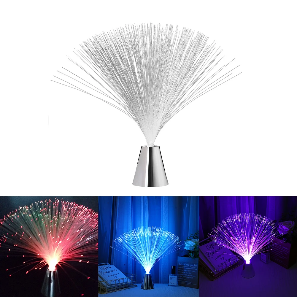 

Multicolor LED Fiber Optic Lamp Starry S Ky Night Light Interior Decoration Centerpiece Holiday Wedding Atmosphere Lighting Gift
