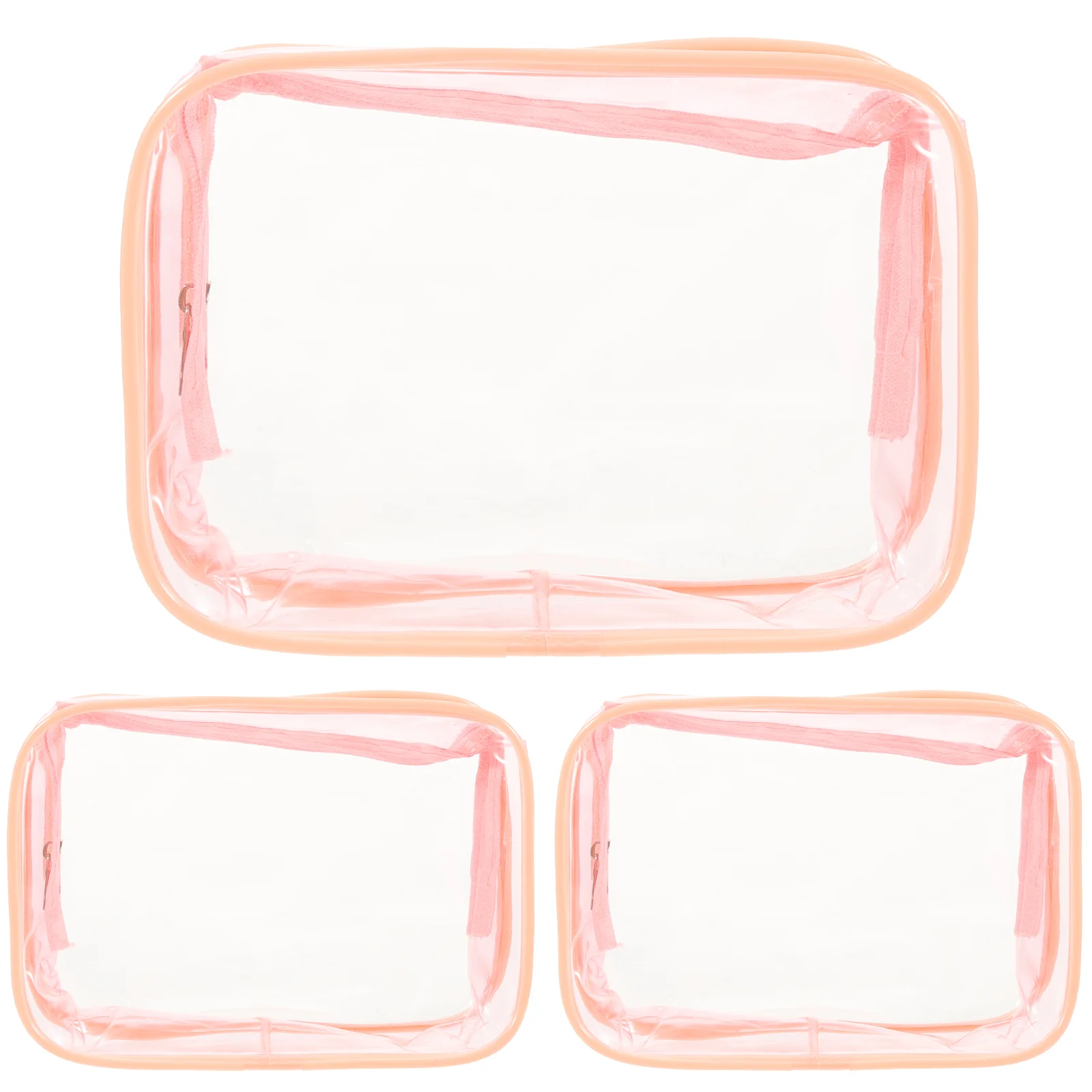 3Pcs Portable Woman Makeup Bags Travel Cosmetics Bags Portable Clear Makeup Bags