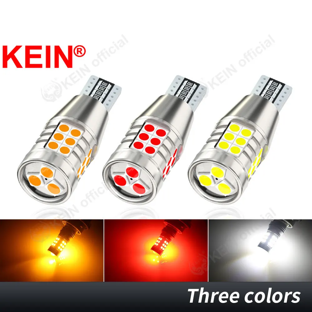 KEIN 1x CANBUS Super Bright T15 Led W16W 921 912 T16 902 лампа тормоза заднего хода стоп-сигнал заднего хода задняя парковочная фонарь для автомобиля 6000K