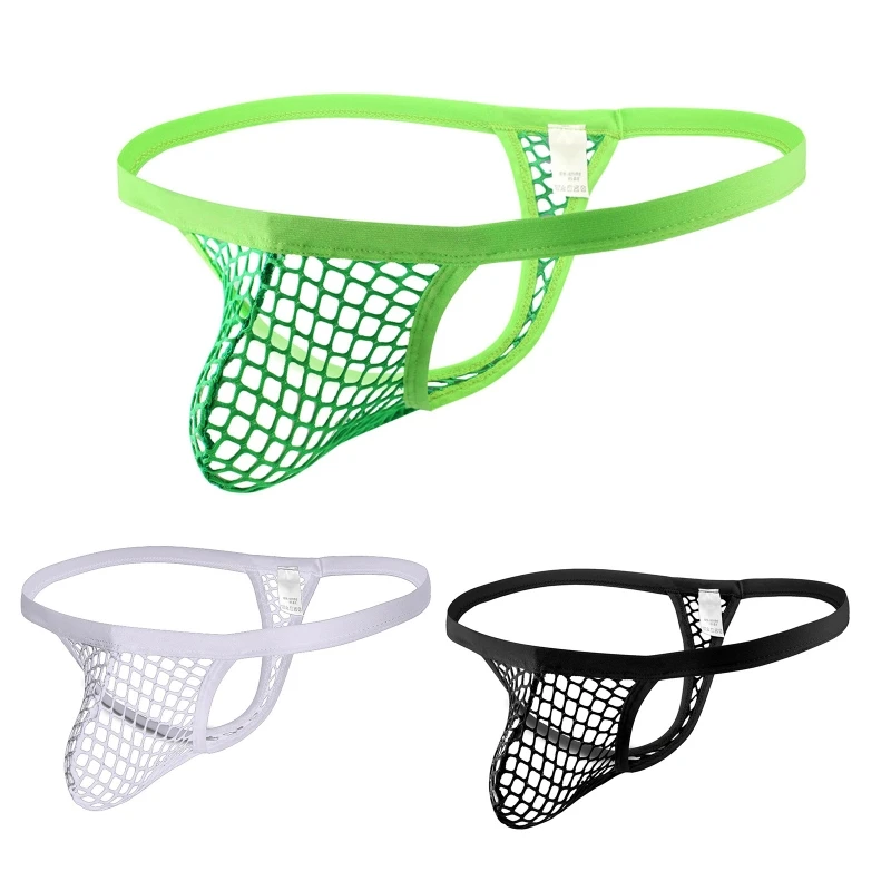 Мужские трусы размера плюс Mesh сексуальное нижнее белье с заниженной талией