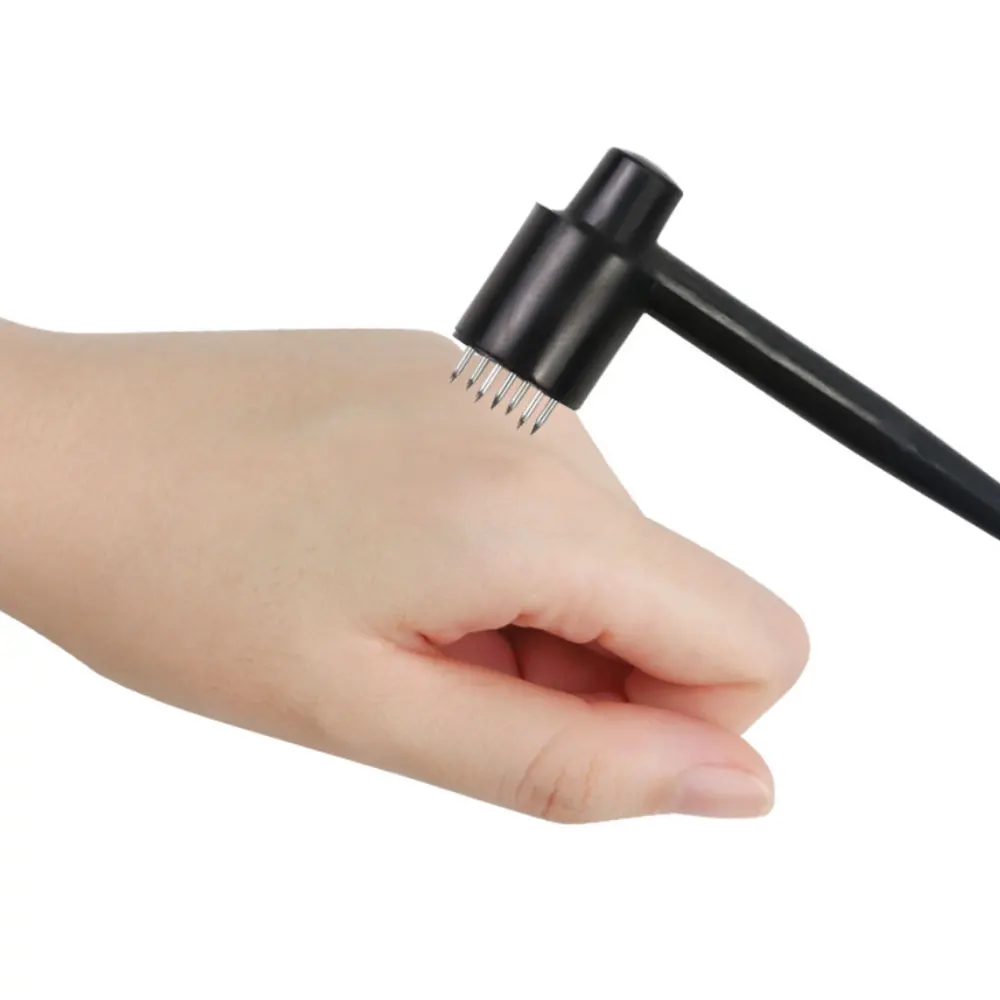 1 шт. кожаная игла одноразовая с цветком сливы семью звездами молоток для крови