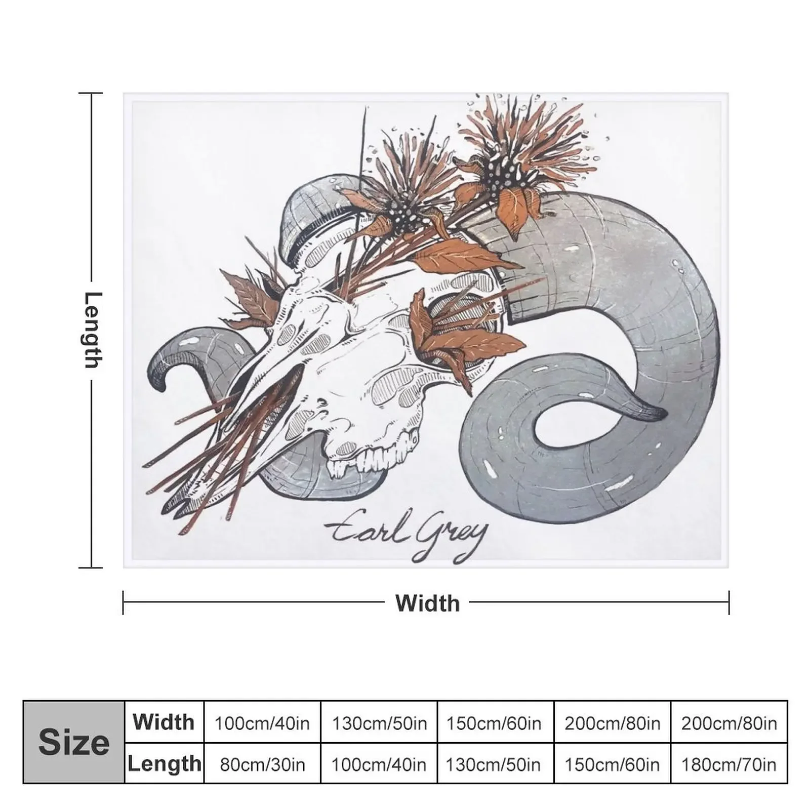 Одеяло для пикника MorbidiTea - Earl Grey с ОЗУ и черепом роскошные брендовые Утяжеленные