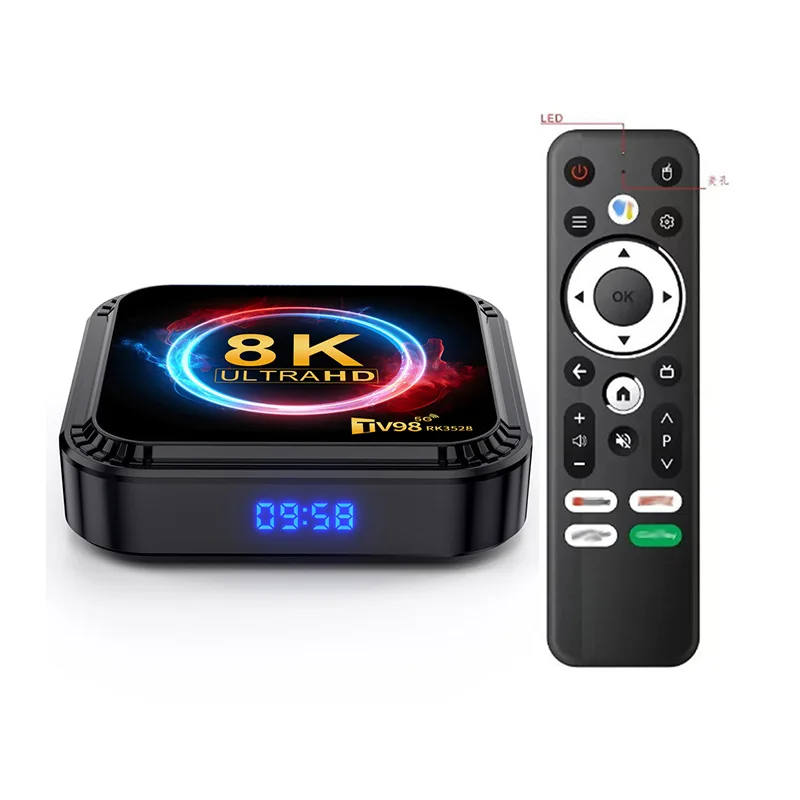 TV98 RK3528 set-top box 8K 4K HD 5G dual WIFI6 Android 13 Bluetooth Game 2G 16G 4G 32G TV
