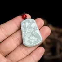 hot selling natural handcarve jade shanshui necklace pendant fashion jewelry accessories men women luck gifts