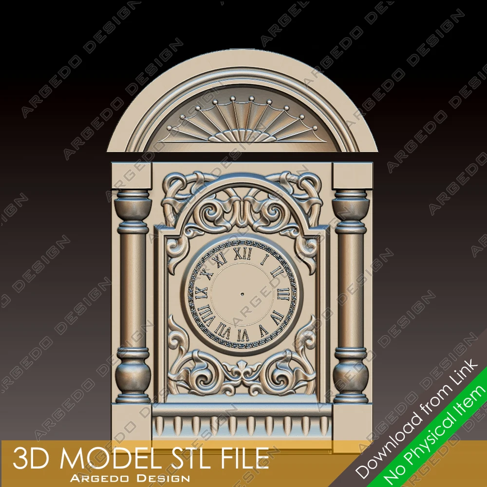 

Настольные часы 3D STL модель для ЧПУ маршрутизатора гравировка и рельефная 3D-печать поддержка ZBrush Artcam Aspire Cut3D