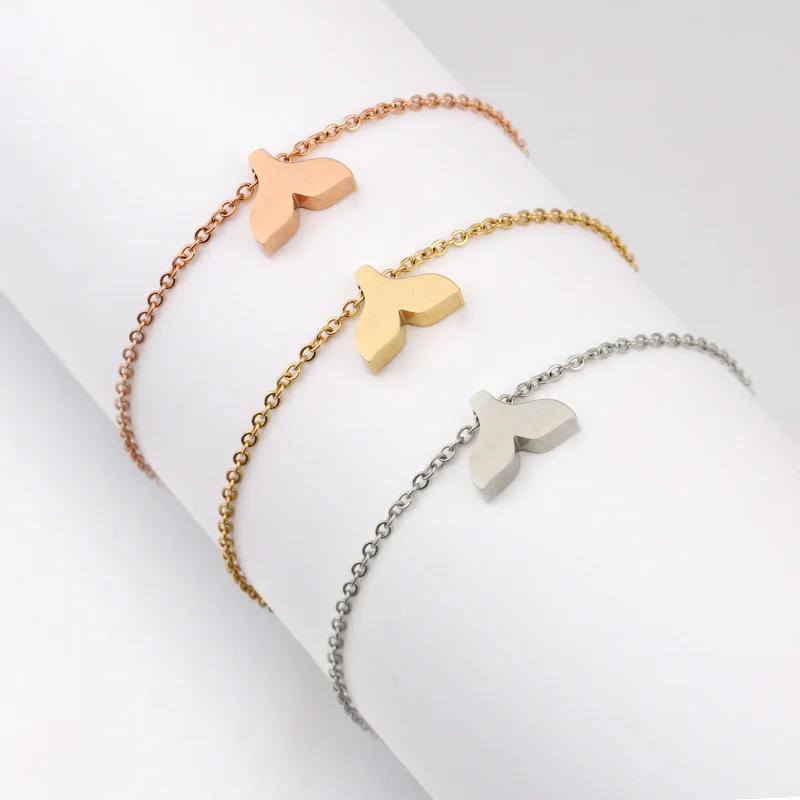 

Gold Silver Stainless Steel Mermaid Tail Bracelet For Women Girls Gold Link Chains Best Friends Gift Daughter Jewelry Bangle