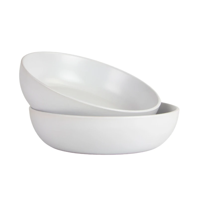 

Camping Matte 9"/48 oz Serving Bowl, Set of 2, White