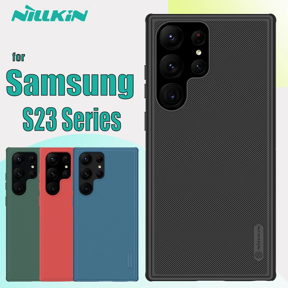 

for Samsung S23 Ultra S23 Plus Case Nillkin Frosted Shield Hard PC 360 Full Protect Shockproof Back Cover for Galaxy S23 Plus