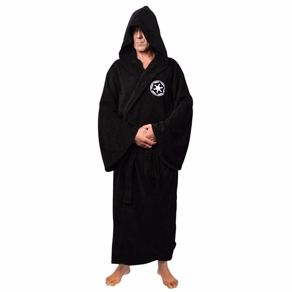 Unisex Winter Thin Nightgown Length To The Ankle Polyester Warm Comfortable Bushido Style Leisure Wear With A Waistband Cosplay