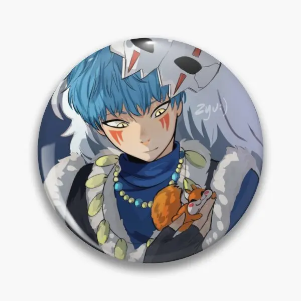 

Регулируемая мягкая кнопка-булавка Shin Ha с голубым драконом, необычный воротник, Забавный мультяшный подарок, Декор, металлическая фотограф...