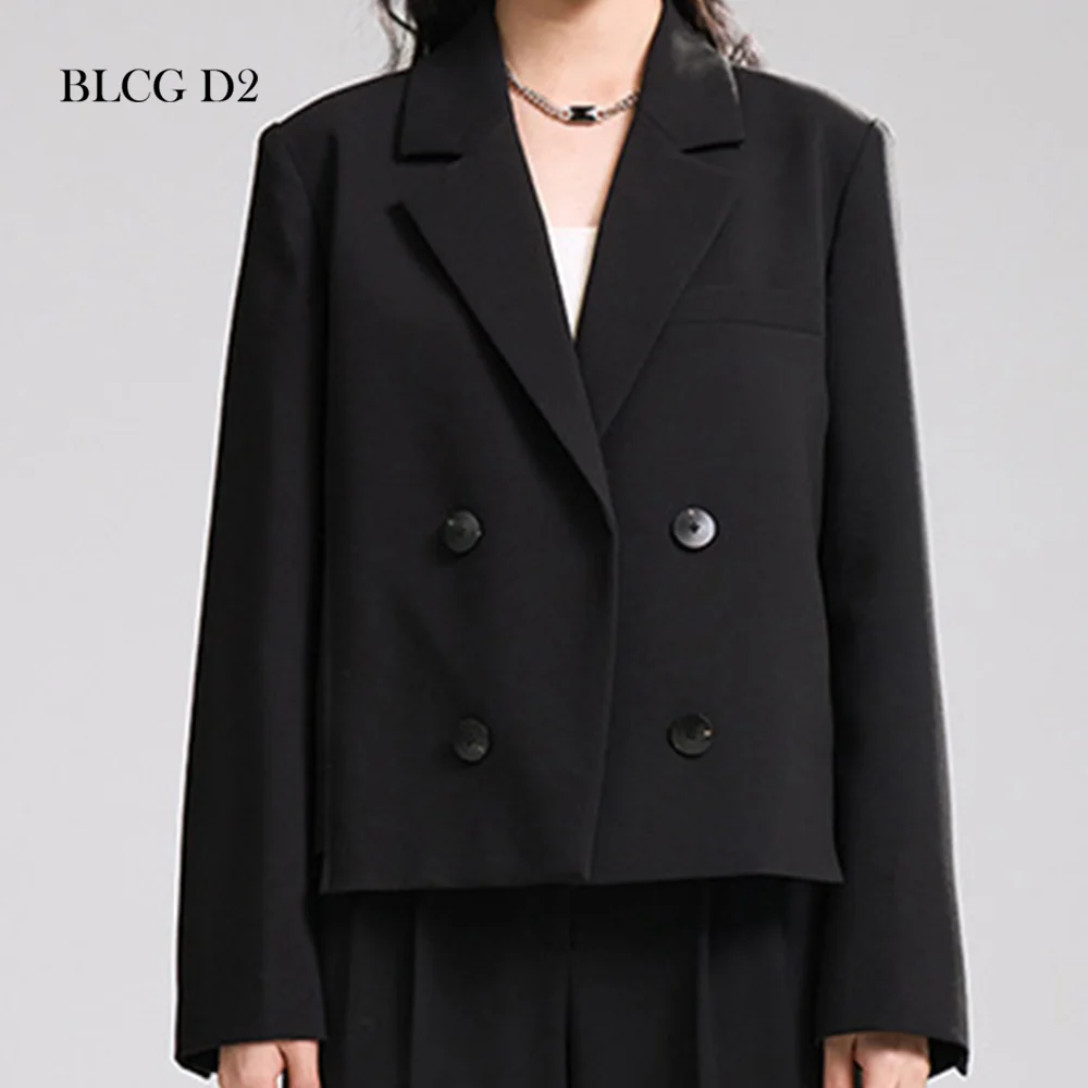 

BLCG D2 Black Blazer For Women Luxury Short Blazer Woman Jackets For Women Free Shipping BL09941