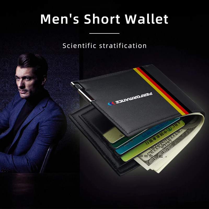 Кожаный кошелек немецкого цвета для BMW E90 E60 E46 E39 F30 F10 E87 X3 X4 X5 X1 G30 G20 M3 M5