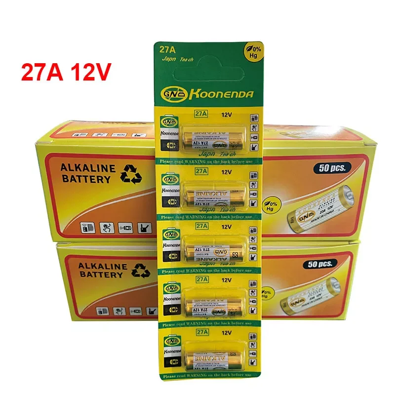 

2023New 20PCS 27A 12V dry Alkaline battery For doorbell,walkman,Car alarm,Remote control A27 G27A 27MN MS27 GP27A L828 V27GA AL
