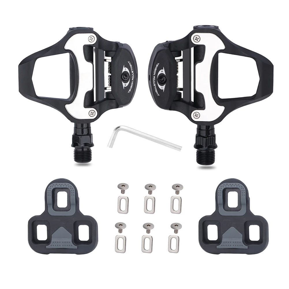 

1 Pair Road Bike Pedals Nylon Self-lock Cycling Pedal Flat Platform Bicycle Parts Accessories Clipless MTB Bike Pedals