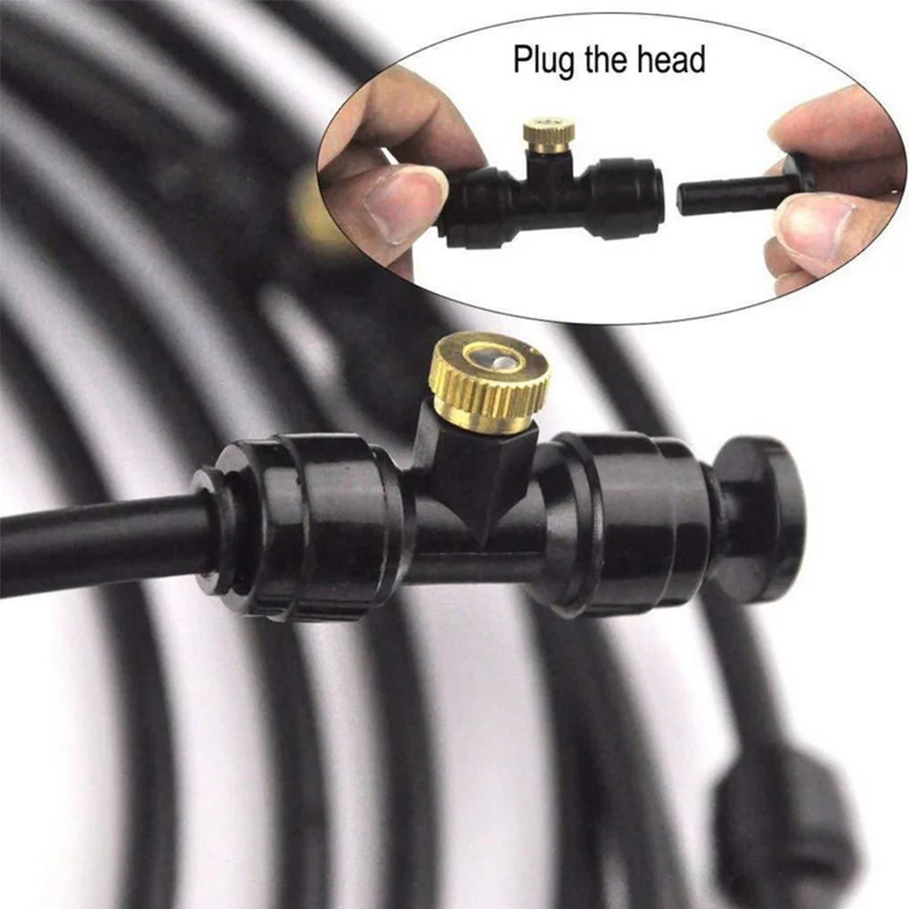 

Misting System Outdoor Summer Cooling System Garden Trampoline Water Mister 15m 21pcs Sprayers
