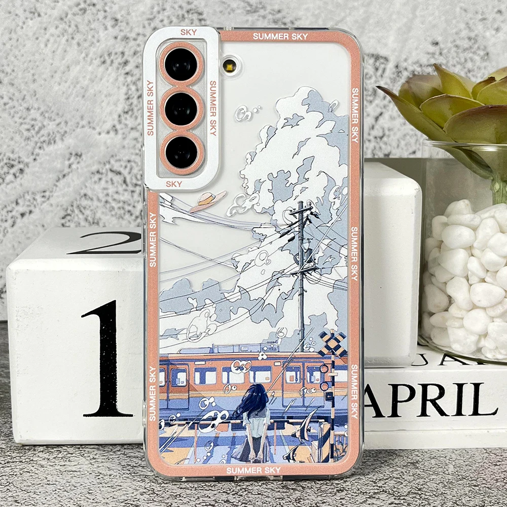 Summer Sky Case For Samsung Galaxy S20 S21 S22 S23 Plus FE Ultra Soft Cover