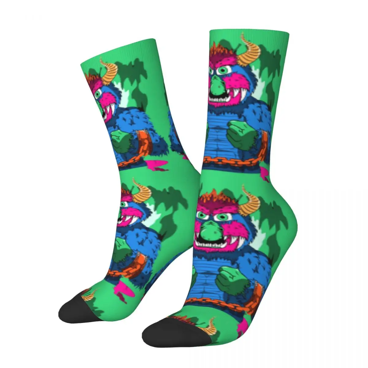 

Hip Hop Vintage Essential Crazy Men's compression Socks Unisex My Pet Monster Adventure Anime Harajuku Pattern Printed Crew Sock