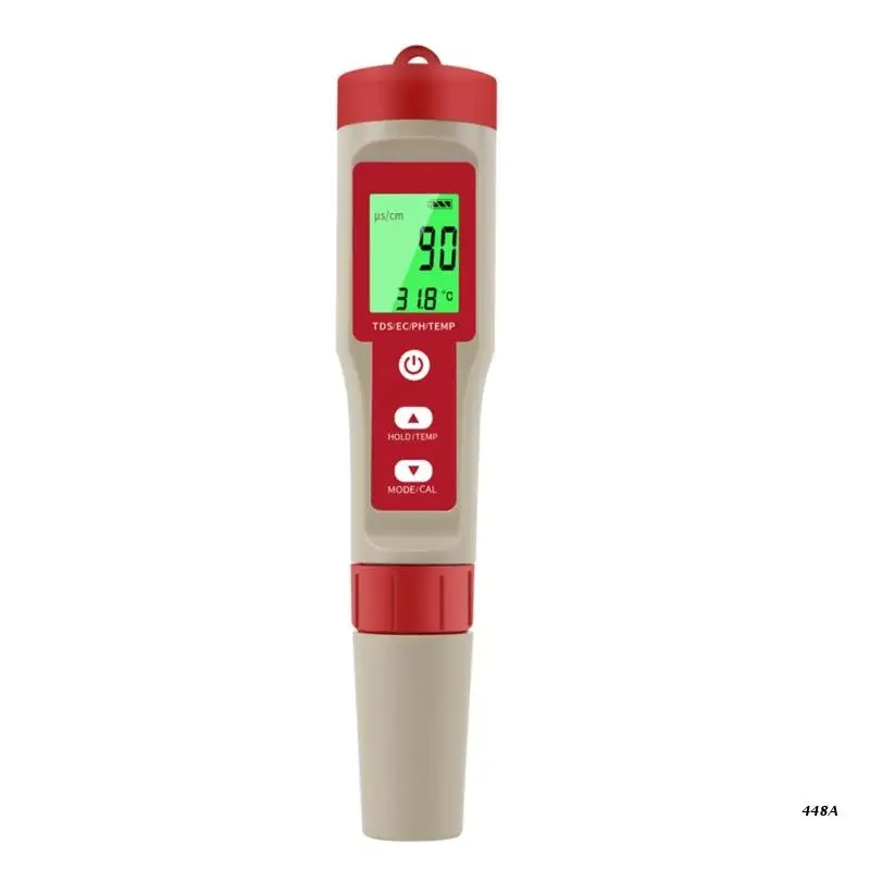 

Water Quality Meter Digital Monitor Detecter with Backlight PH/TDS/EC/Temperature Tester for Pools Aquariums FishTank