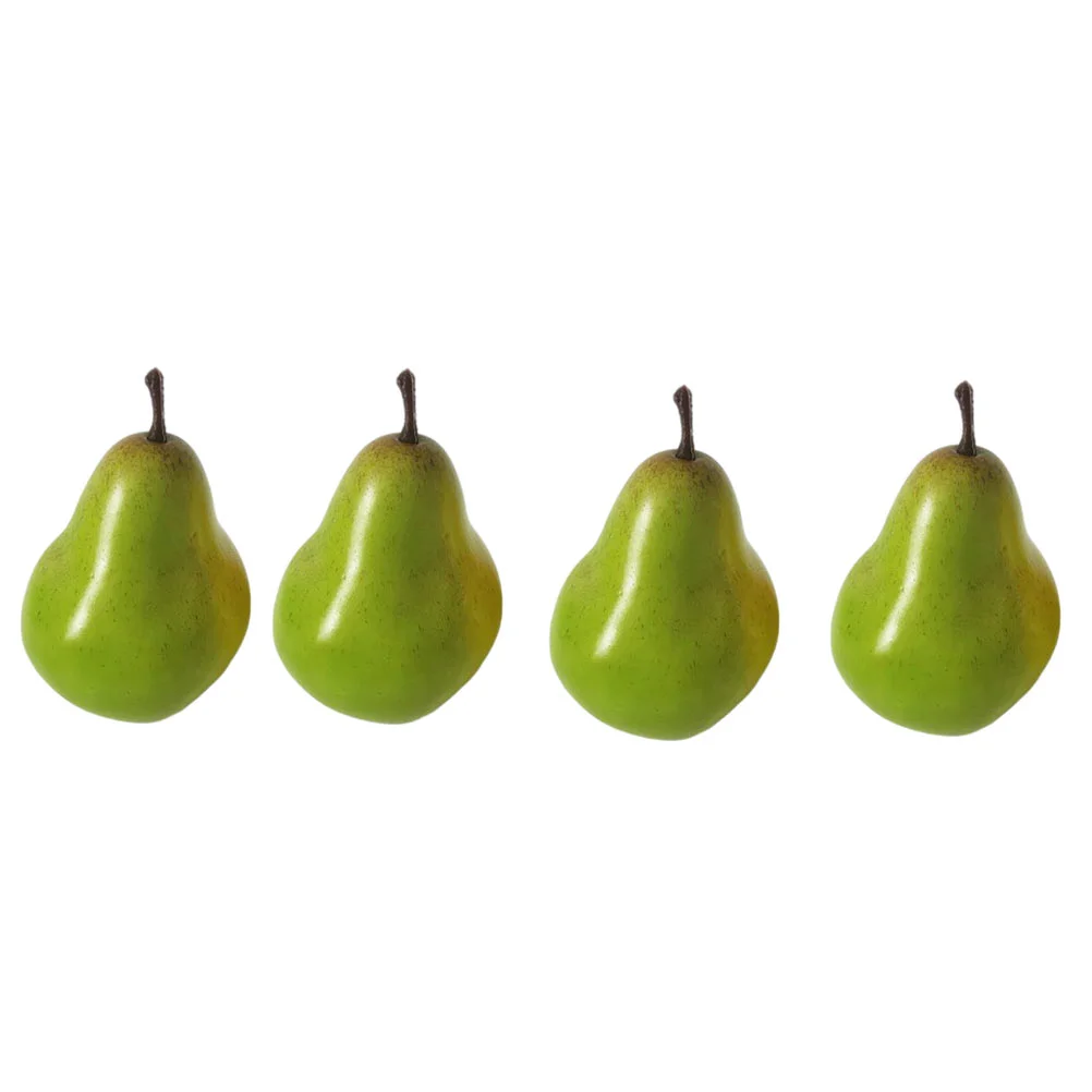 

Fruit Artificial Fake Pear Model Toys Decoration Pearskitchen Toy Lifelike Green Accessories Props Funny Playpretend Fruits