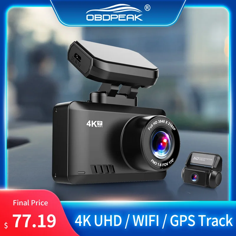 

Видеорегистратор M63, UHD 4K, WiFi, GPS, 3840*2160P, ночное видение