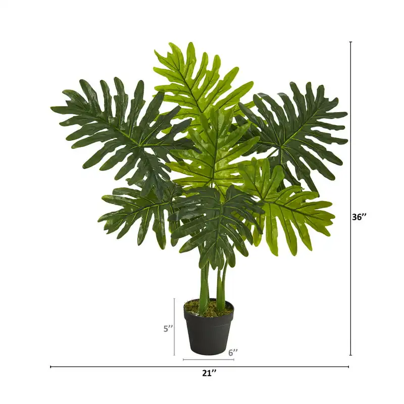 

Philodendron Artificial Plant (Real Touch), Green