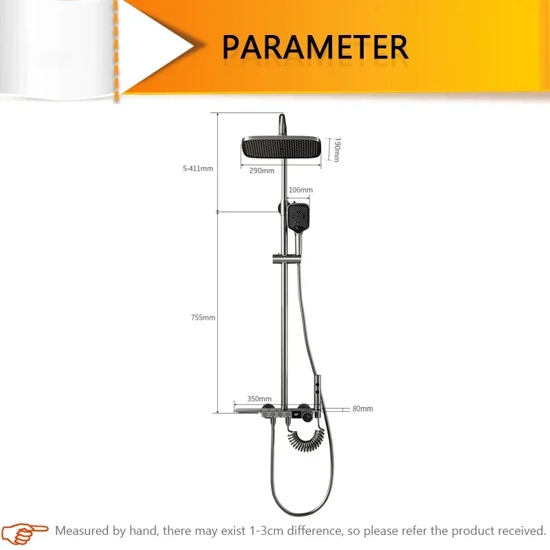 Смеситель для душа и ванны с термостатом ЖК-дисплеем