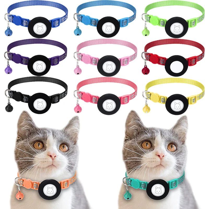 

Safety Reflective Pet Collar Adjustable Footprint Pet Necklace With Bells Cat Dog Accessories Dog Neck Ring Mascotas Perros