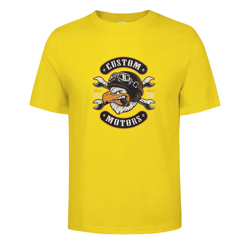 Футболка мужская хлопковая с графическим принтом и круглым вырезом