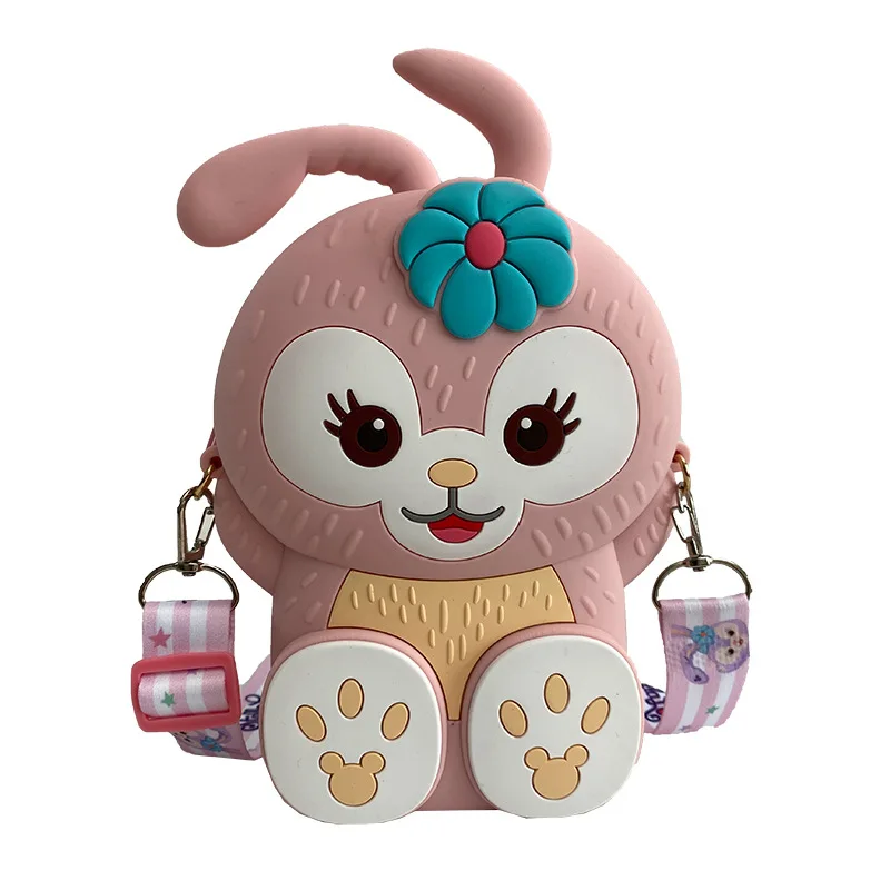 Cute Rabbit Shoulder Bag for Phone Small Phone for Baby Children Pink Crossbody Messenger Bags for Girls