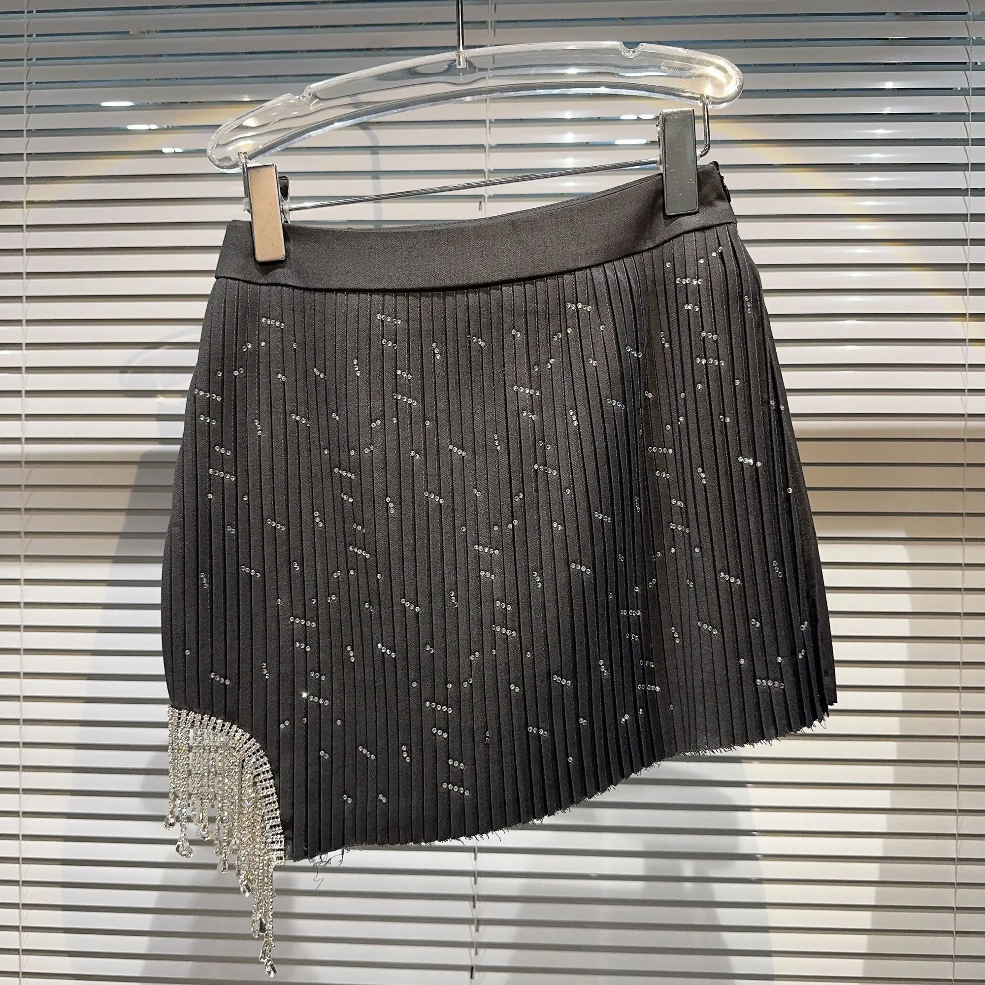 

Women's Sequin Fringe Sparkly Glitter Pealted Skirt
