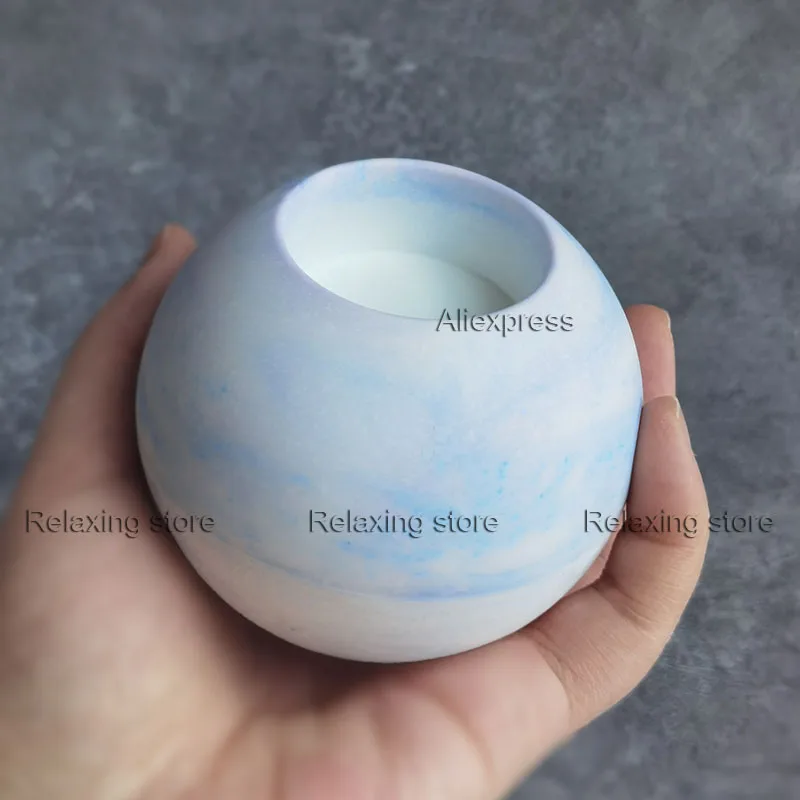 Три размера круглый шариковый подсвечник силиконовая форма ручной работы
