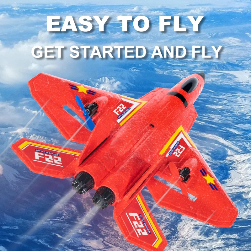 

Children's remote control toy aircraft F22 Sea, land and air remote control fighter wholesale remote control foam aircraft Chris