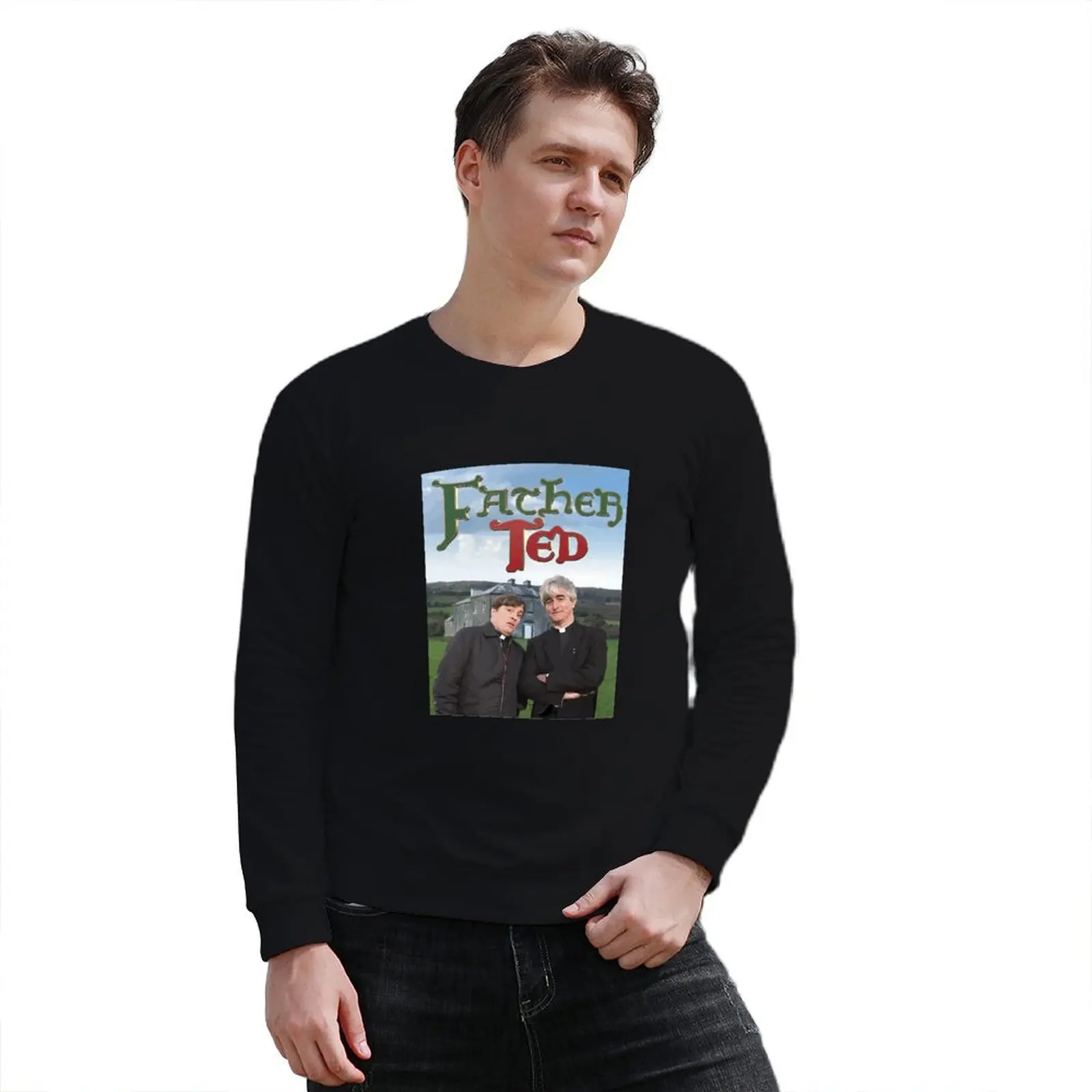 Пуловер с капюшоном Father Dougal & Ted спортивный костюм осенняя одежда мужская