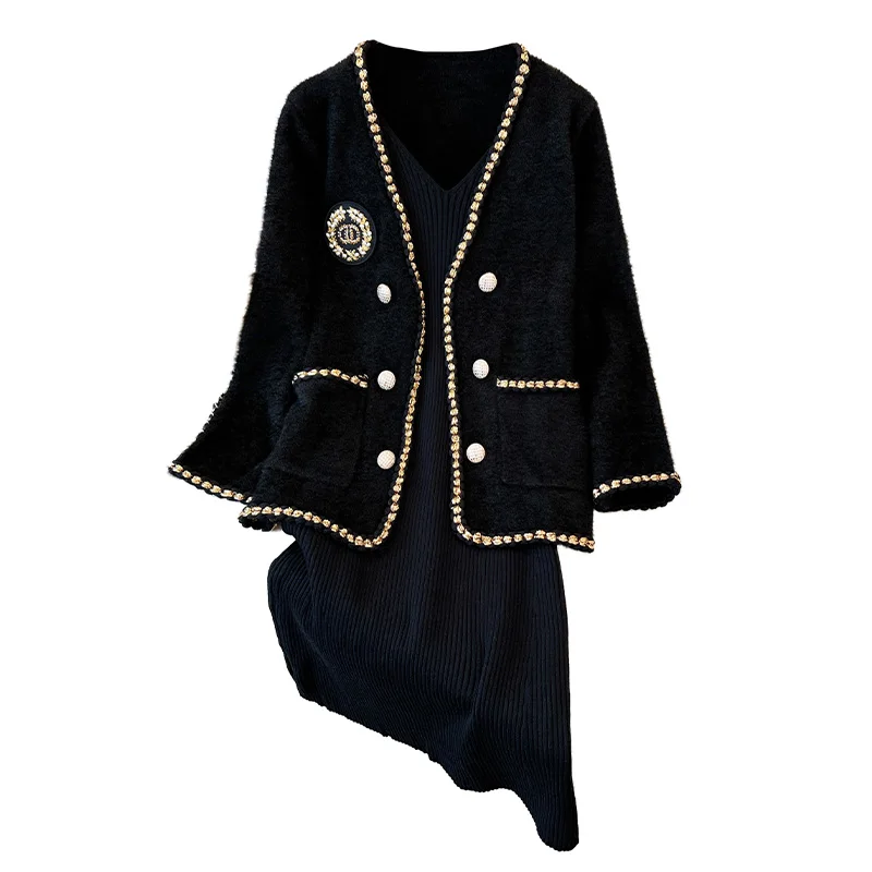 Новинка Осень-Зима в режиме реального времени большой женский комплект с