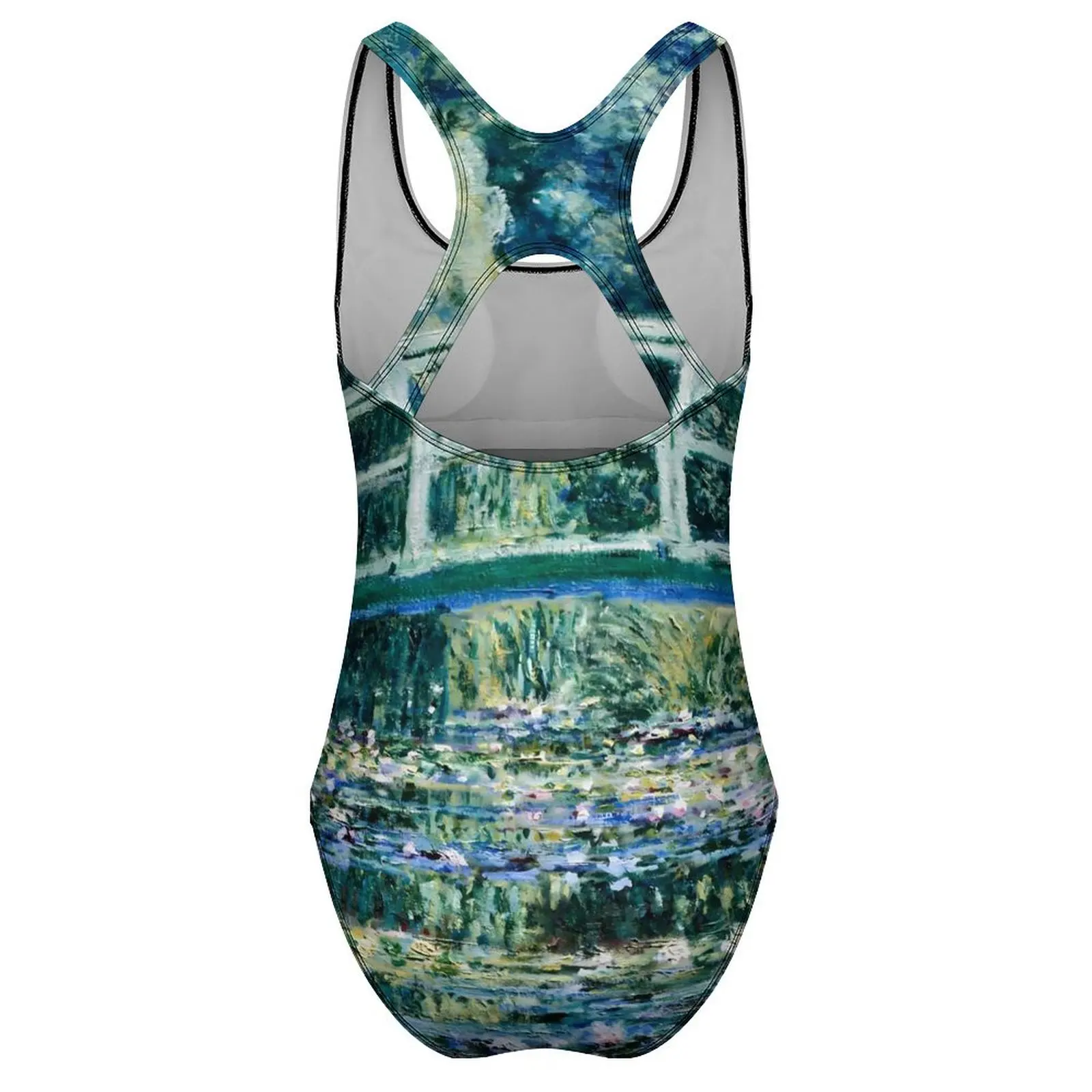 Купальник с водяной лилией сексуальный цельный купальник Клода Моне боди пуш-ап