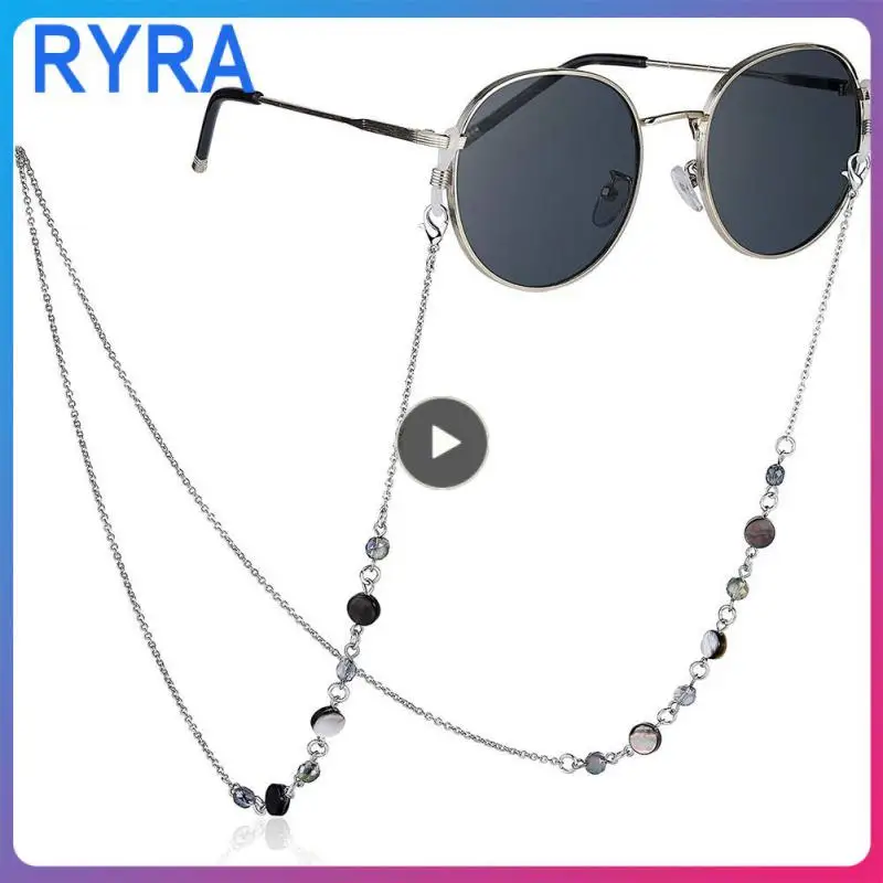 

70 см декоративная цепочка для солнцезащитных очков многофункциональная цепочка для маски модное ожерелье с защитой от потери шнурок для маски натуральная оболочка Кристалл