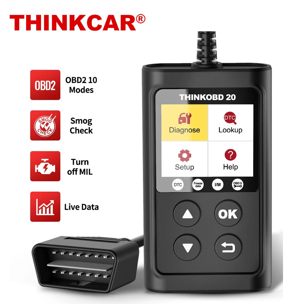 

THINKCAR THINKOBD 20 OBD2 Automotive Scanner Full Engine Check Code Reader OBD 2 Car Auto Diagnostics Tools Scanner PK ELM327