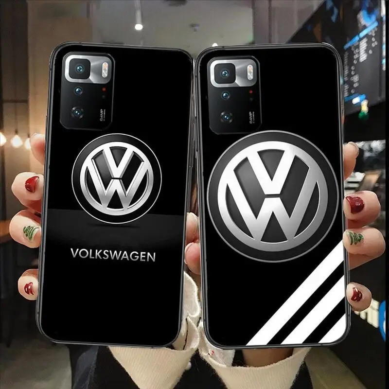 Volkswagen Car Logo Luxury Design New Phone Case for Redmi 9 9A 7A 10 8A 10A 8 Note 11 10S 7 11S Plus POCO X3 Pro Phone Covers