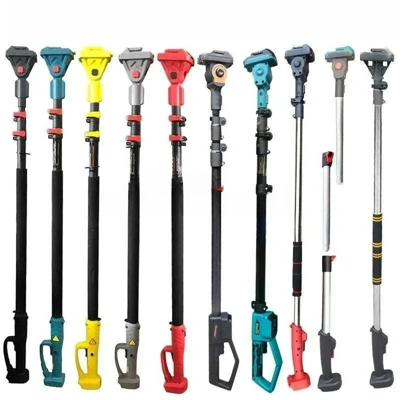 Aluminum alloy telescopic pole garden electric tool accessories lithium battery high branch trimming saw