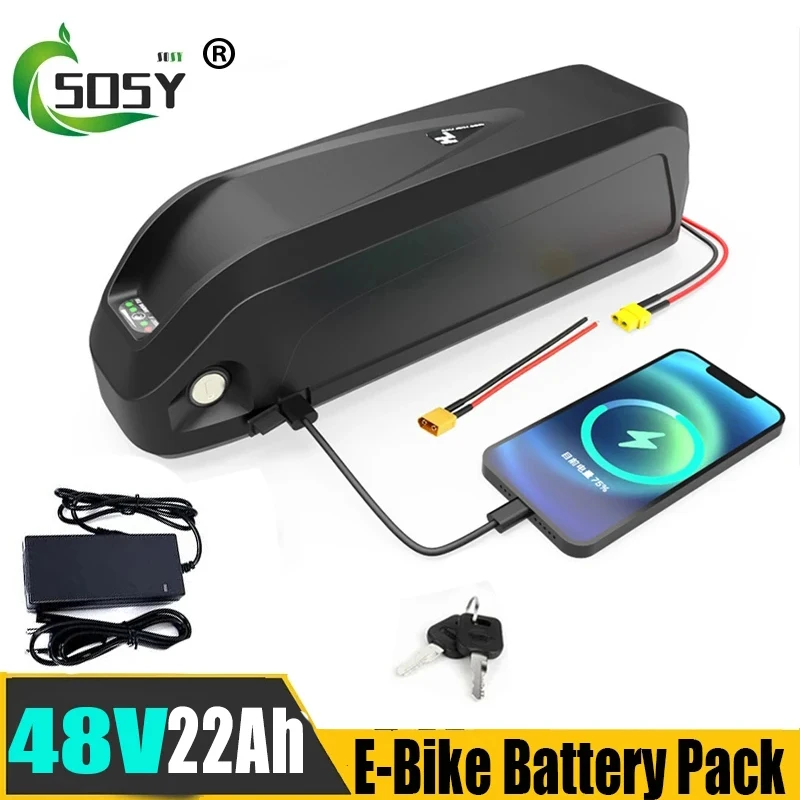 

Genuine 48V Hailong ebike Battery 18650 Cell 48V 20AH 30A BMS 350W 500W 750W 1000W Free shipping and duty-free gift charger
