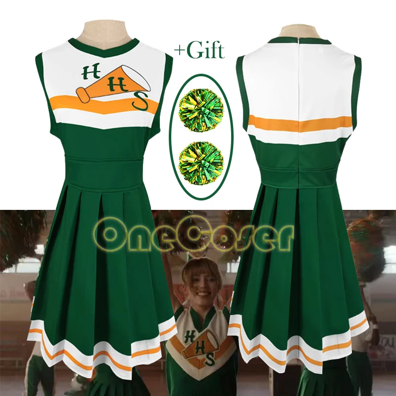 

2022 Stranger Things Season 4 Chrissy Cunningham Cheerleader Cosplay Costume Hawkins High School Lucas Sinclair Jacket Dress